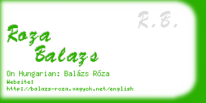roza balazs business card