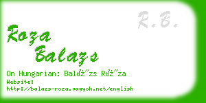 roza balazs business card